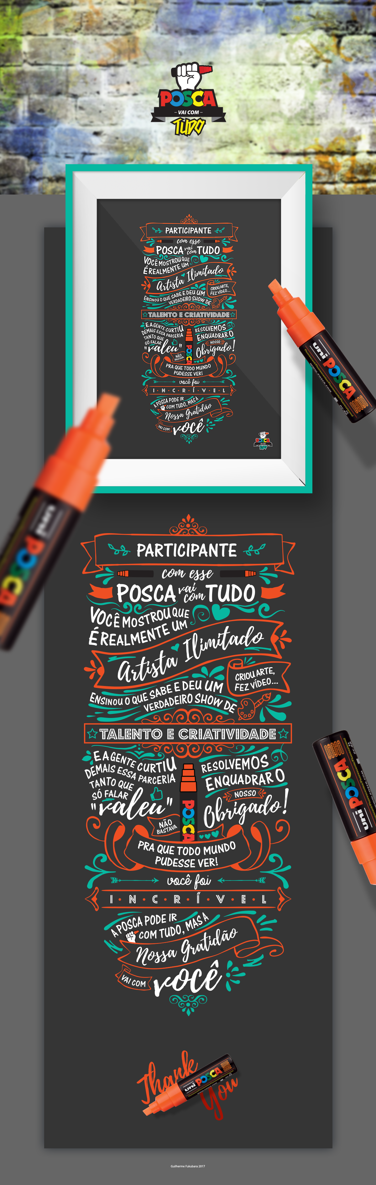 typographic design poster Posca Brasil