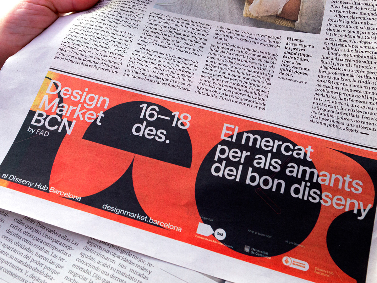campaign design market orange mid century Icon typography   Minimalism democratic design