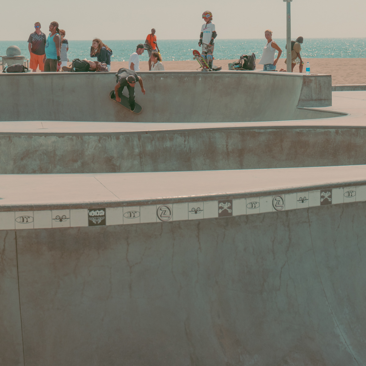 skatepark California architecture beachphoto friendship skateboarder artwork visualart colorful design