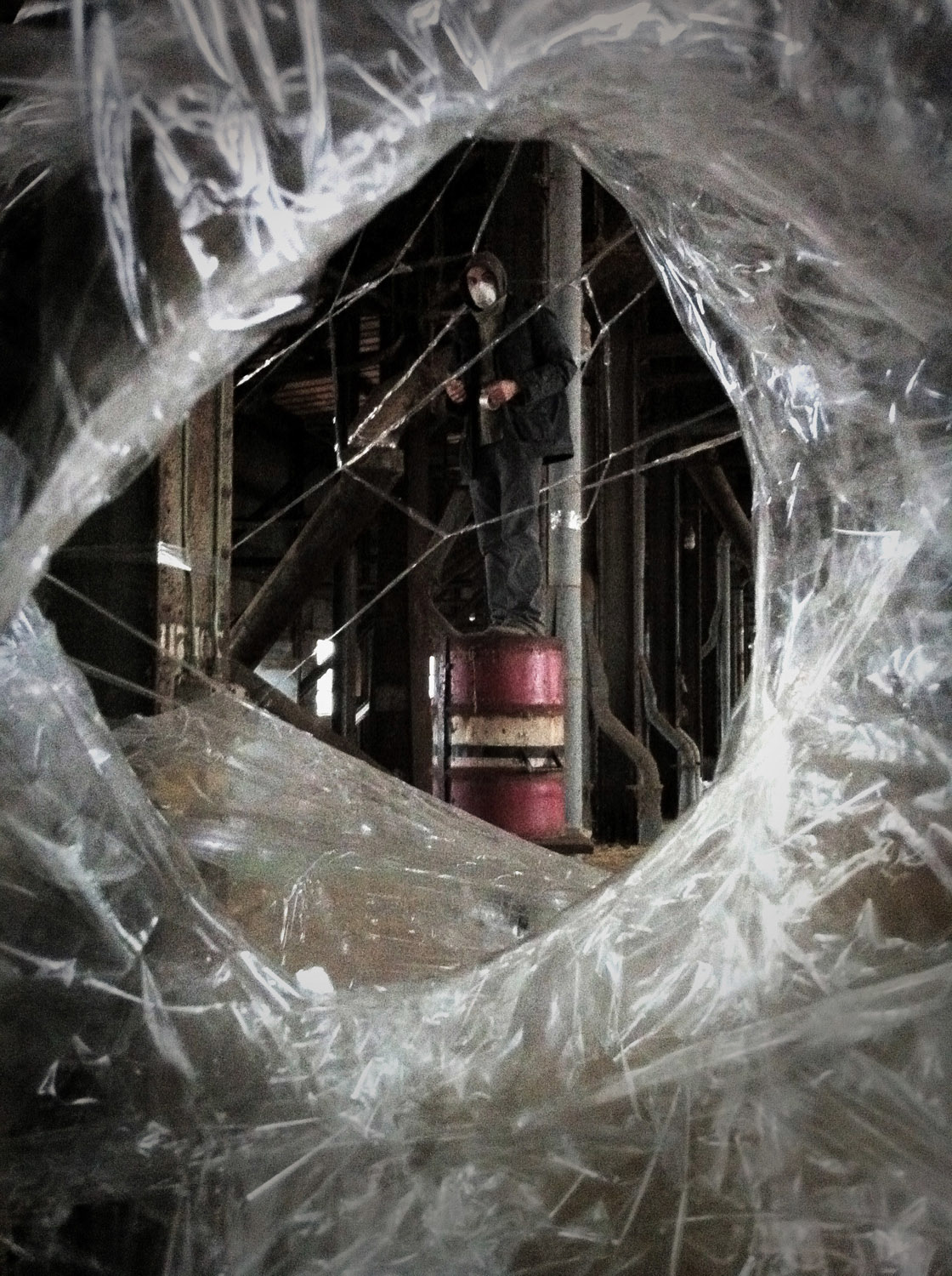 adhesive tape grain elevator silo 5 Montreal urbex urban exploration Usines éphémère Araignées spider