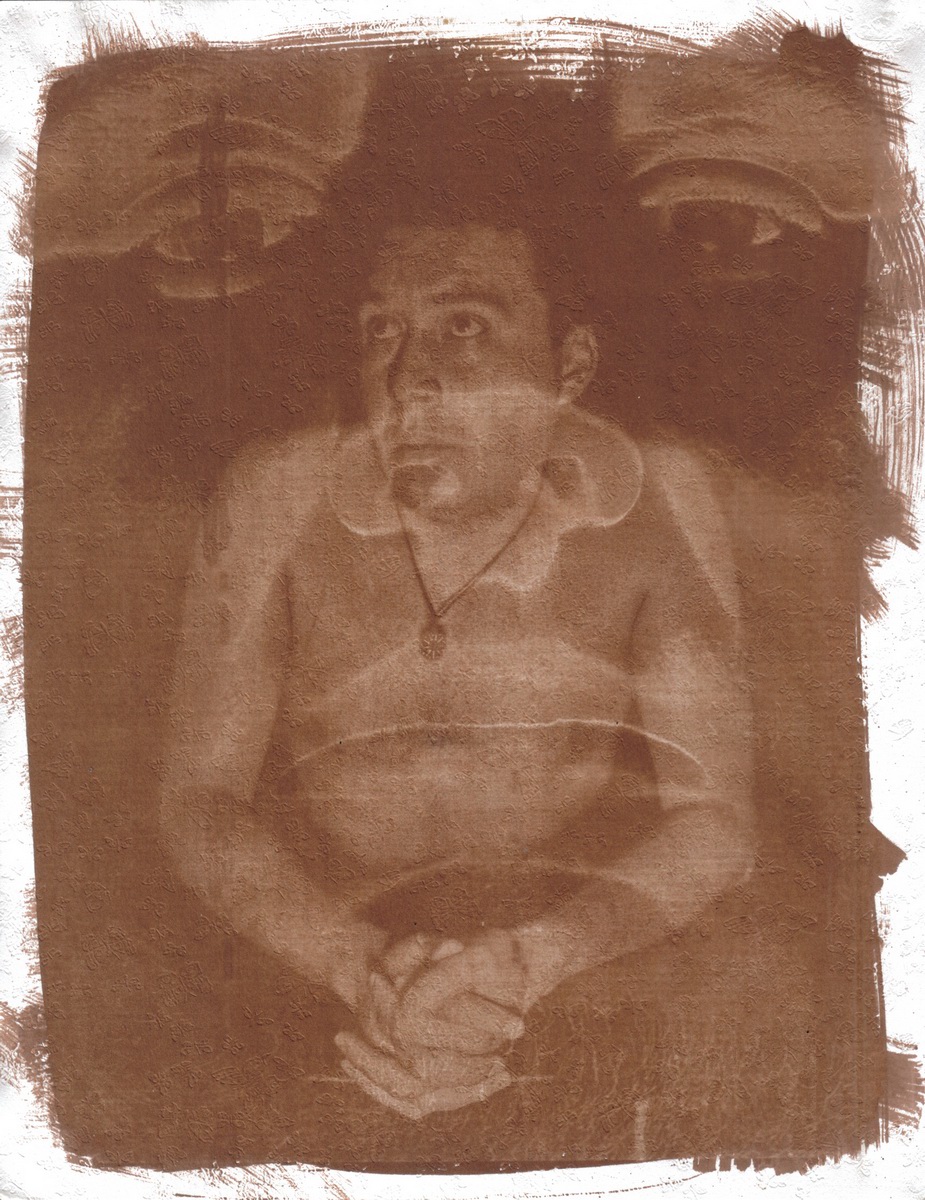 Salt Print portrait retrato man male photograph talbotype calotype alternative process double exposure art