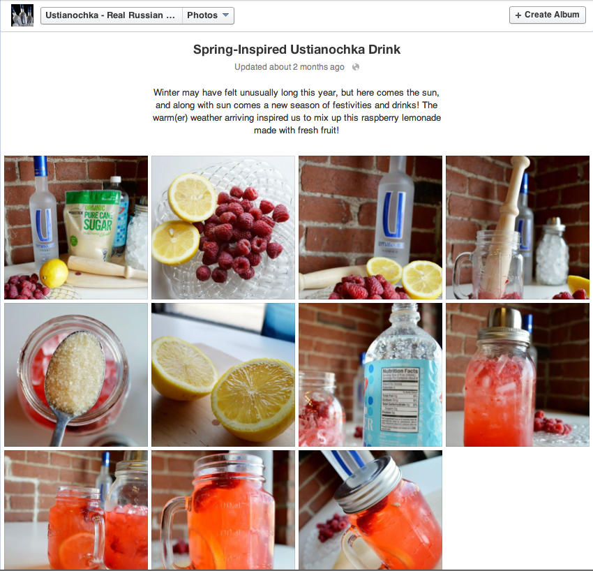 summer drink recipe Ustianochka Vodka social media marketing   facebook