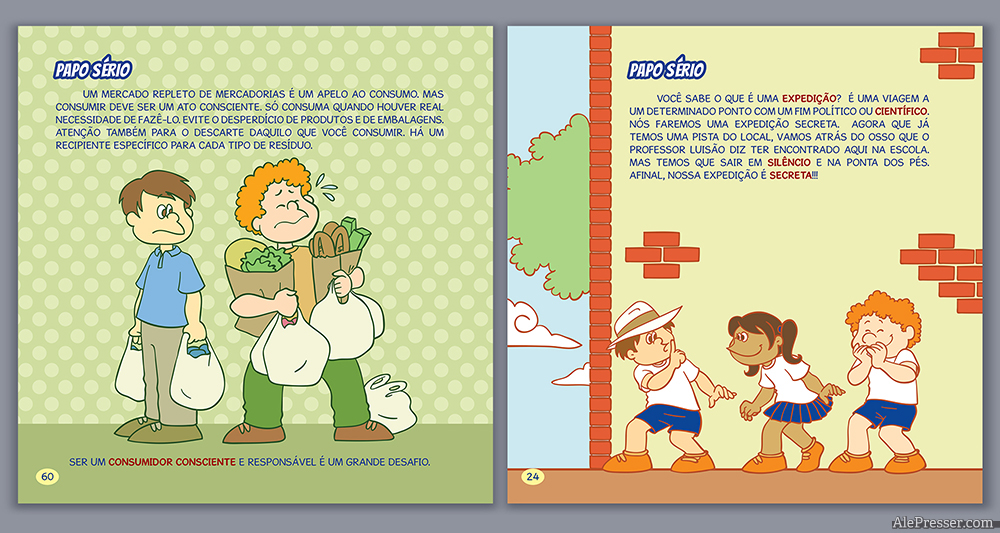 Education ILLUSTRATION  kids school books comics Fun