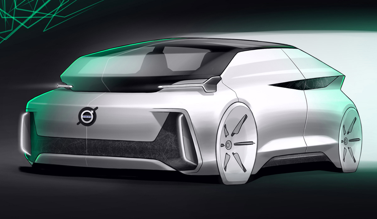 Volvo car design car sketch car sketching self-driving Autonomous sketch sketchbook sketching Drawing 