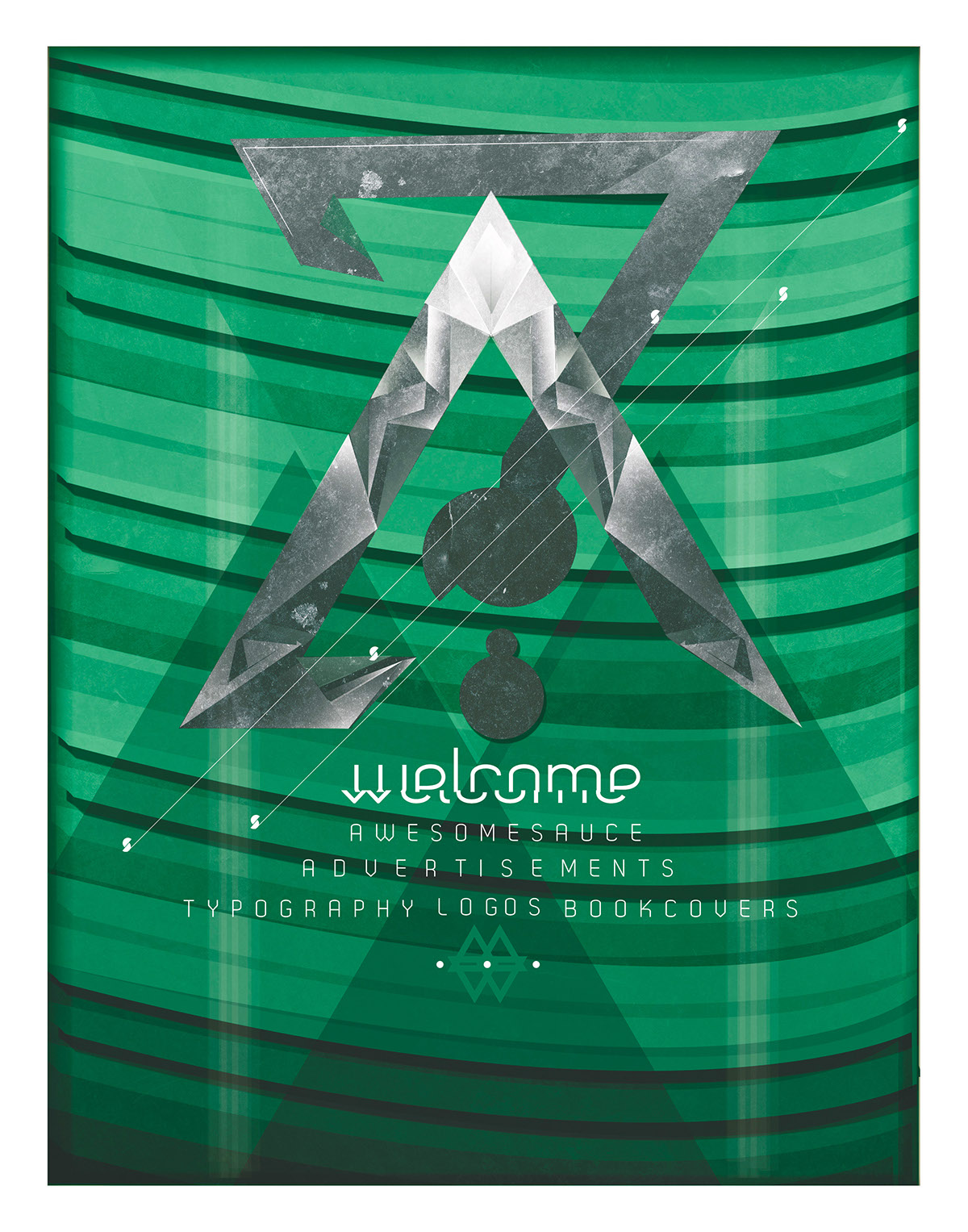 triangle Triangles green texture dusty cover portfolio portfolio cover slice futuristic Retro
