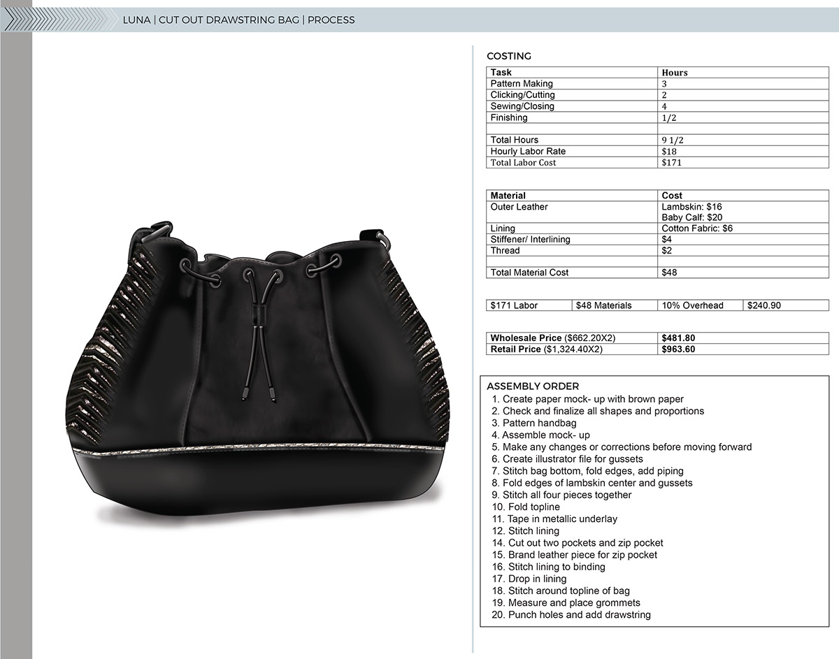 handmade illustrations rendering shoes bag handbags accessories footwear technical design Illustrator sewing photoshop SCAD