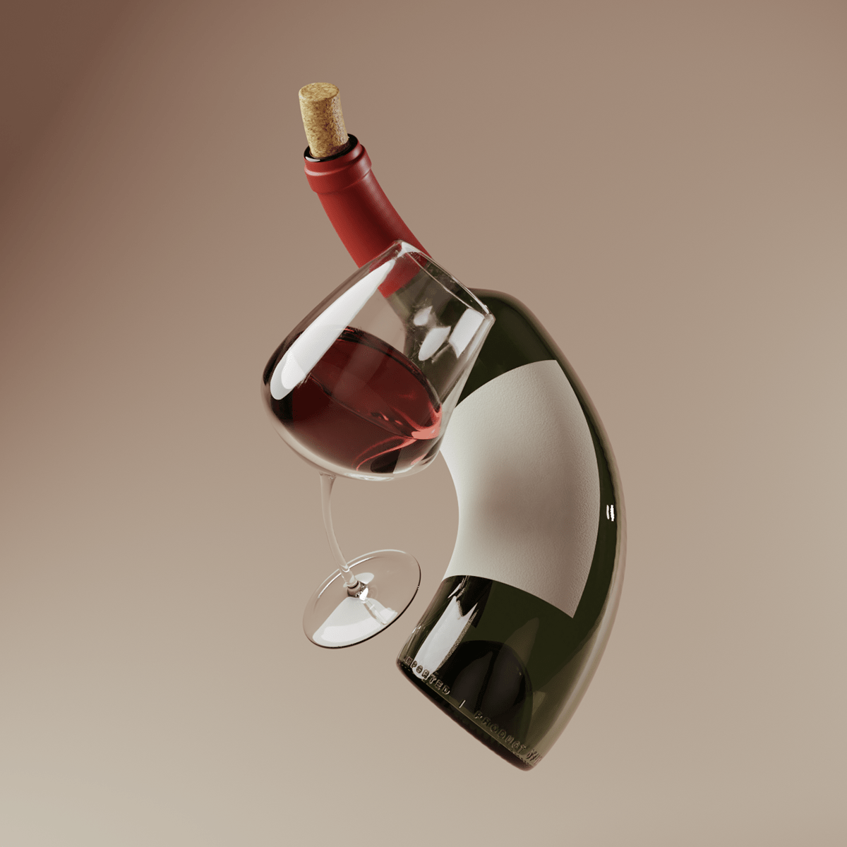 3D 3d animation Advertising  alcohol blender blender 3d branding  loop motion graphics  wine