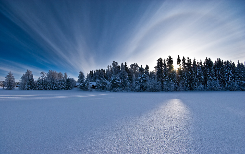 winter cold snow finland Landscape