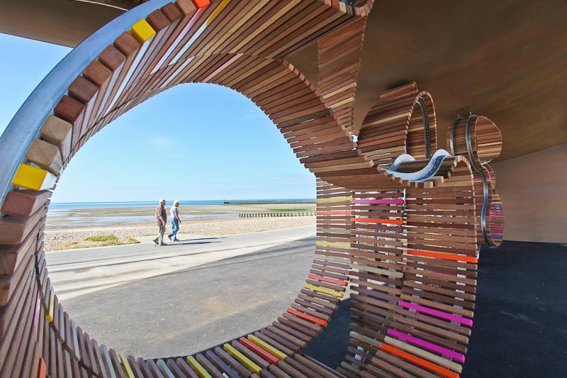 beach Shelters Pavillions bench littlehampto RECYCLED