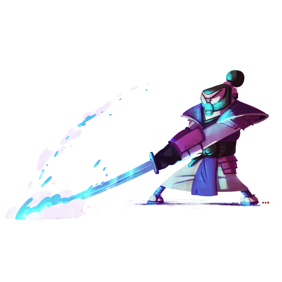 samurai Sword robot Magic   Character design concept art cartoon dor shamir