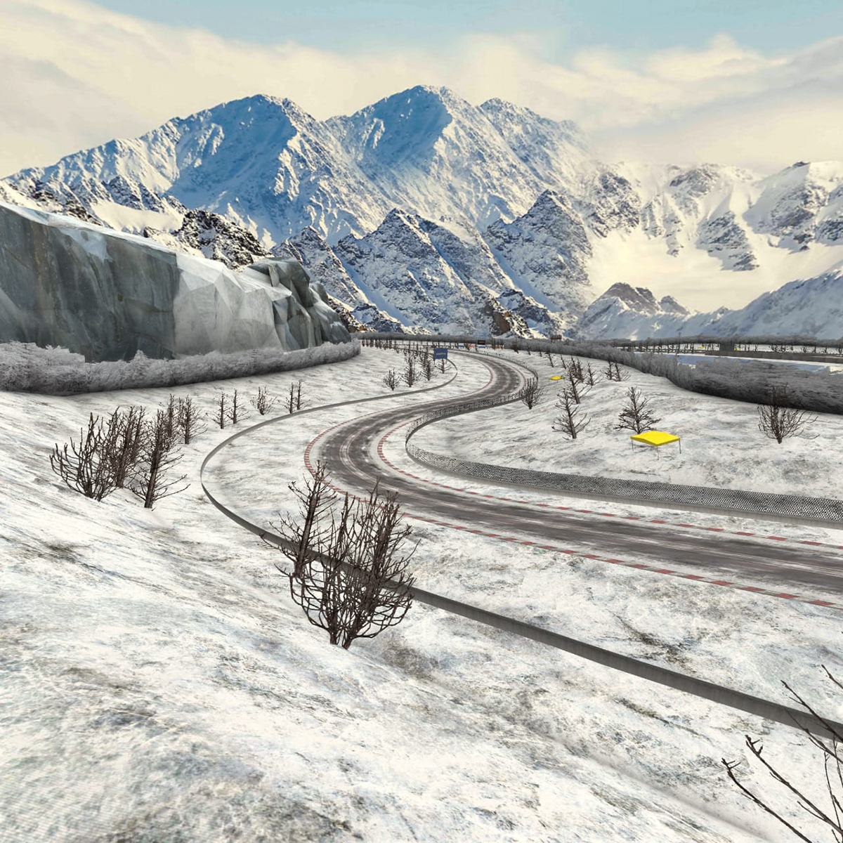 mountain snow ice winter art 3D Render visualization enviornment
