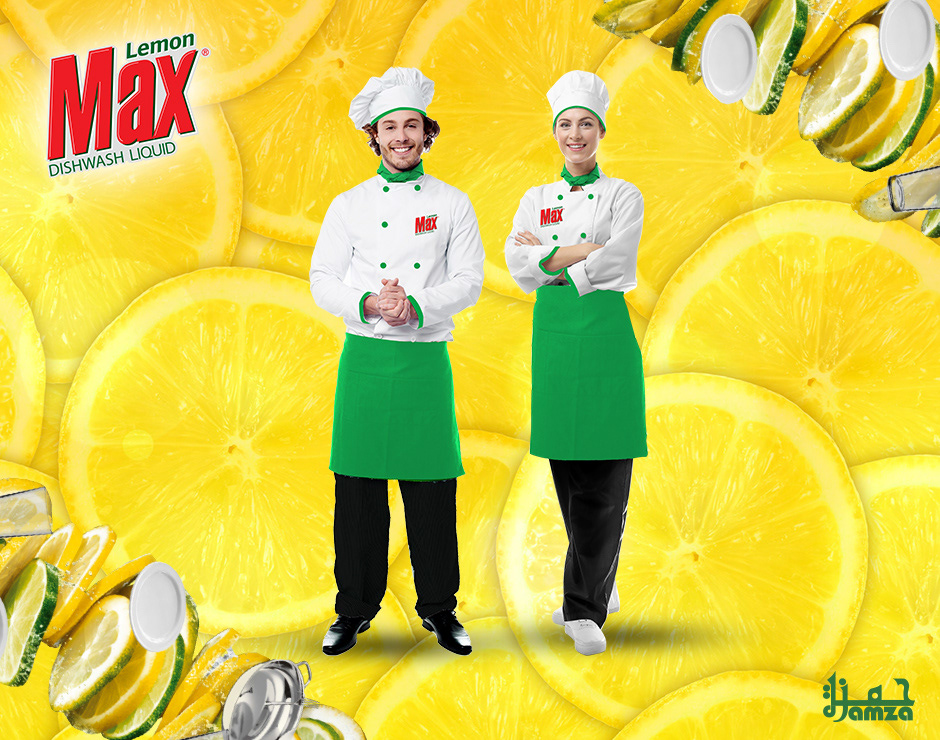 Lemon Max dishwash liquid dishwashing Stand booth stall Kiosk lemon max power yellow