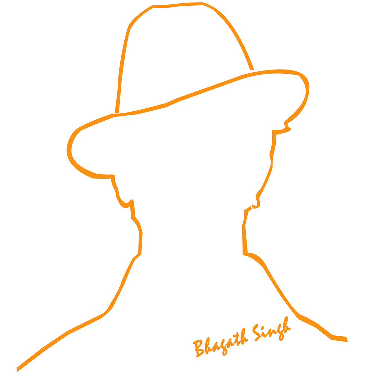 bhagath singh t-shirt shape line custom shape