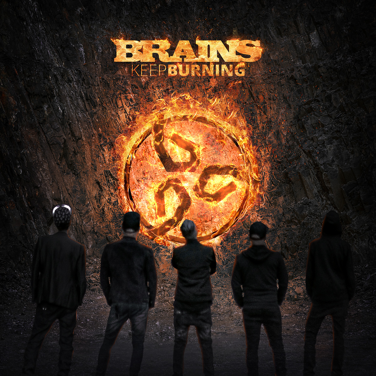 Brains cover music burning design Album fire