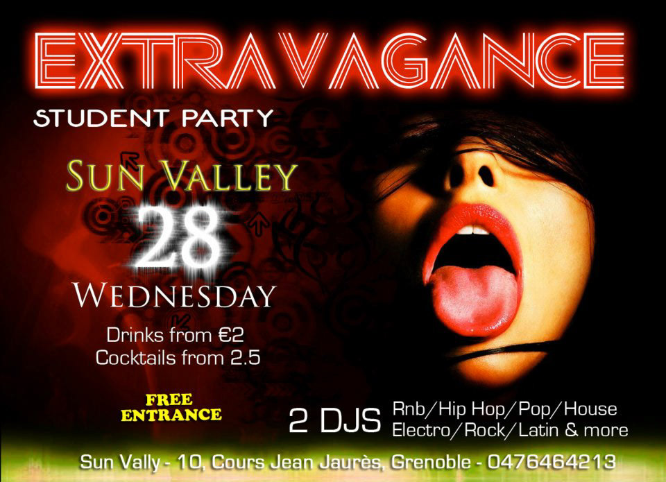 extravagance flyer poster party