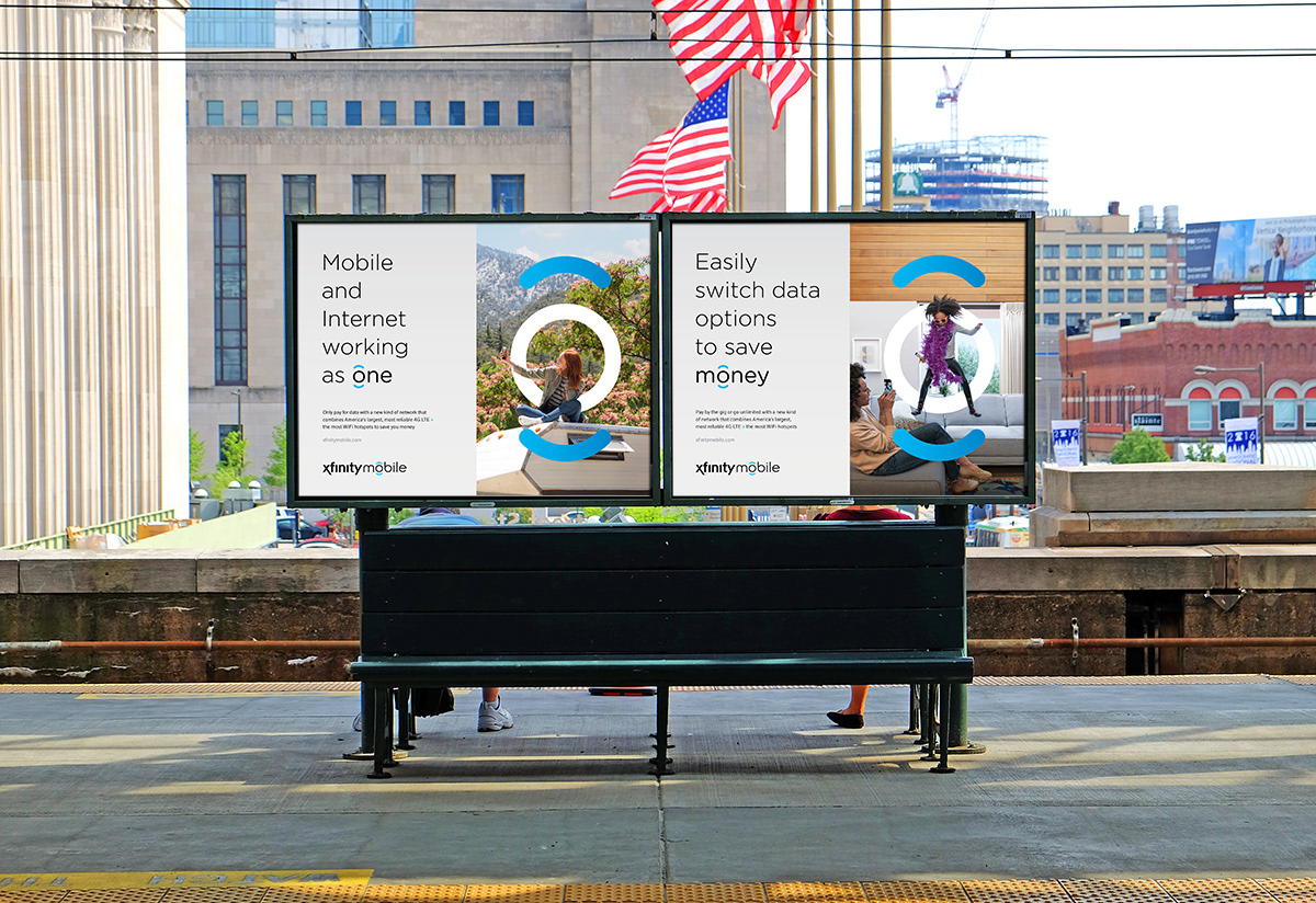 Xfinity Mobile OOH Out-of-Home print campaign