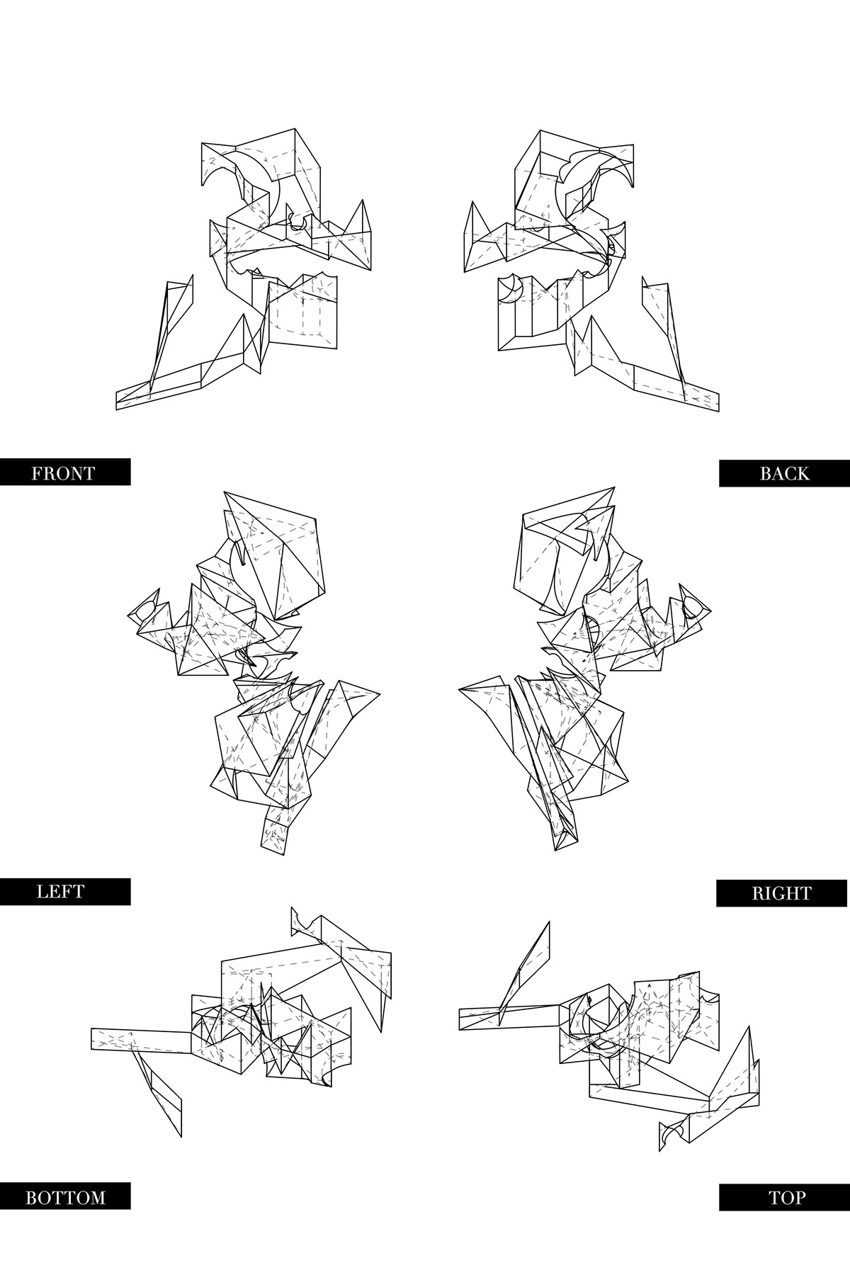 architecturemodel Rhino Mirro light timessquare newyork basswood diagram