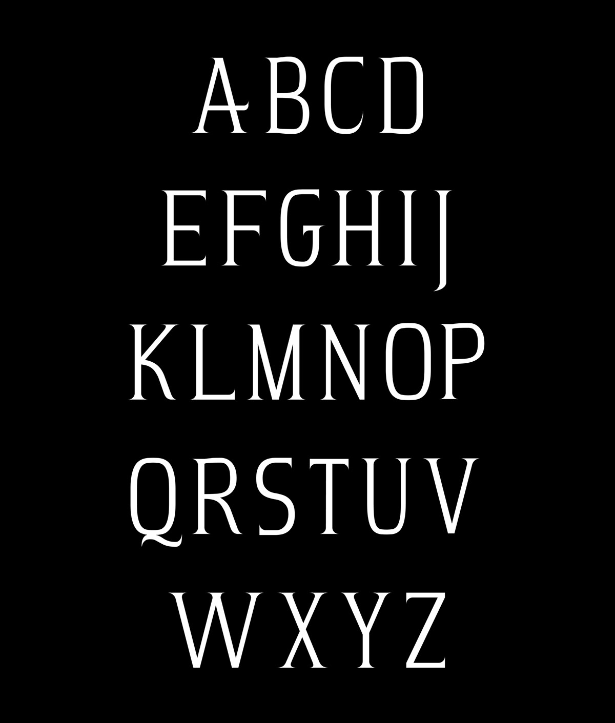Typeface movie noir black