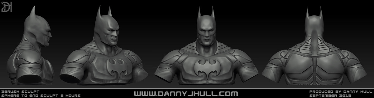 batman Character art 3D Sculpt sculpture Game Art game Zbrush Mudbox
