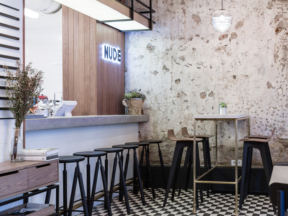 Interior cafe bar architecure Form nudecwb furniture Moscow identity ID