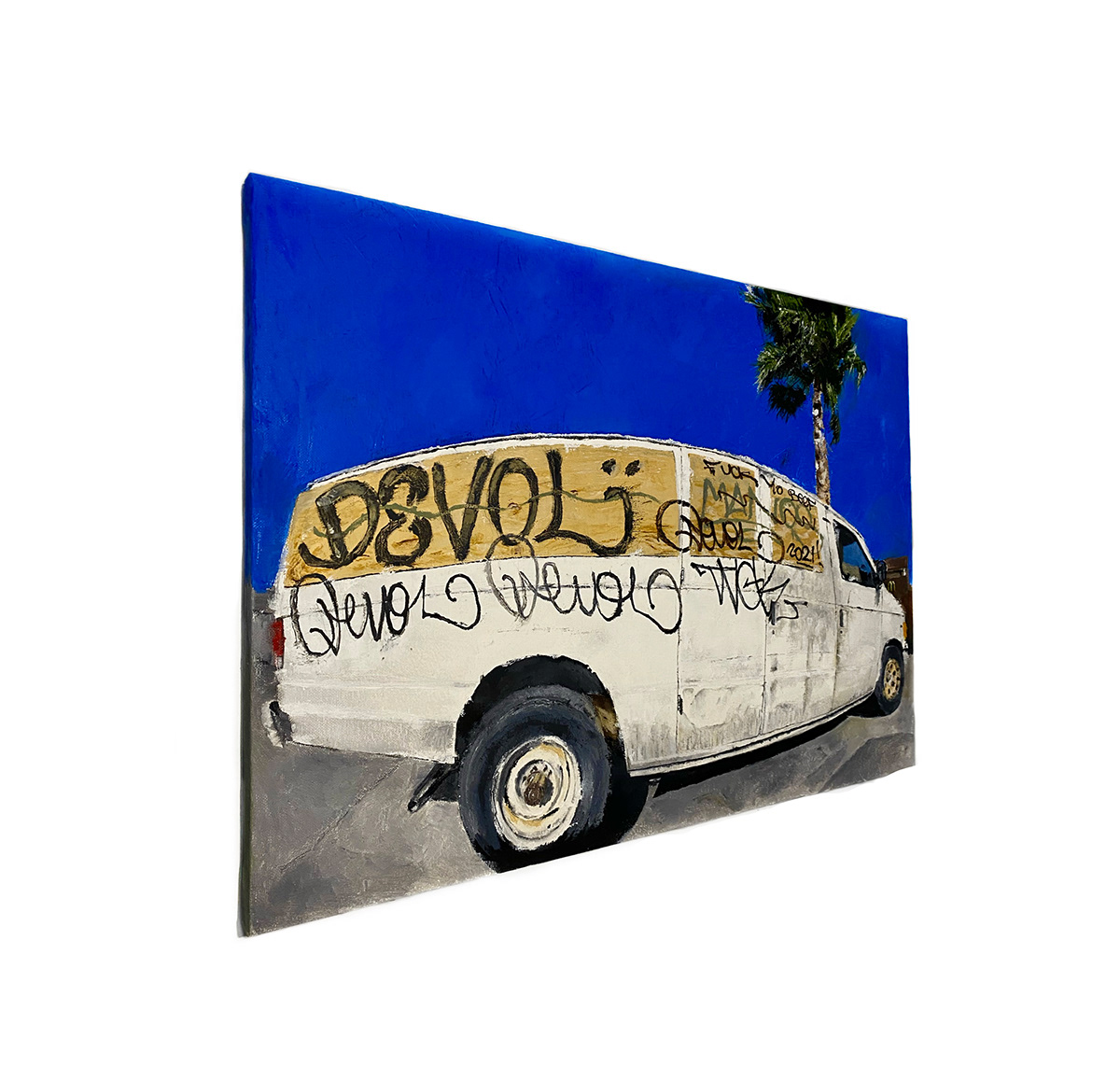 Graffiti painting   furgón oil Van