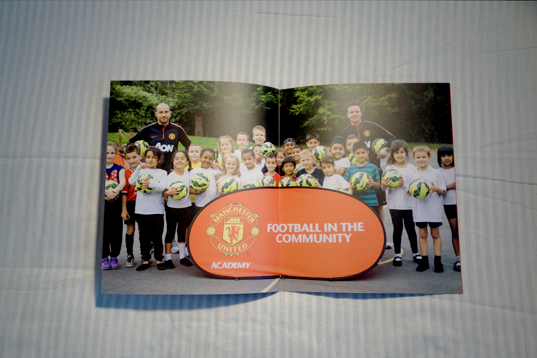 Manchester United community football design Layout graphic editorial