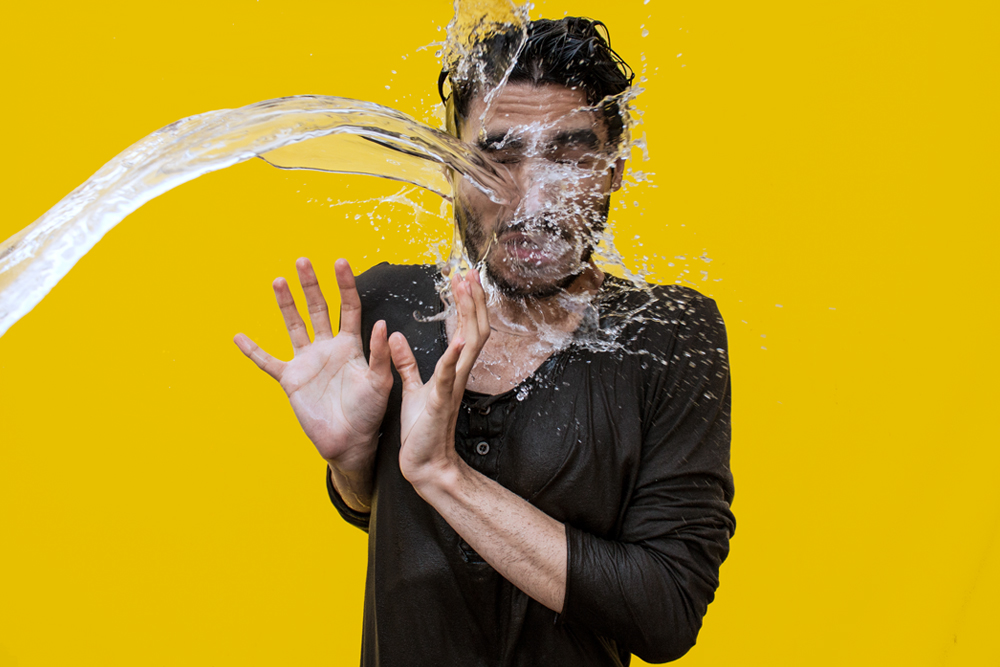 water waterproof portrait splash funny Project yellow colorful agua University student monterrey