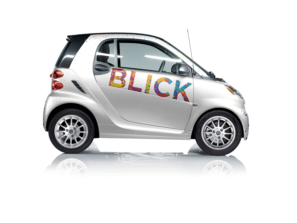 Blick Blick Art Supplies car Vehicle Mockup paint paint splatter Smart smart car splat