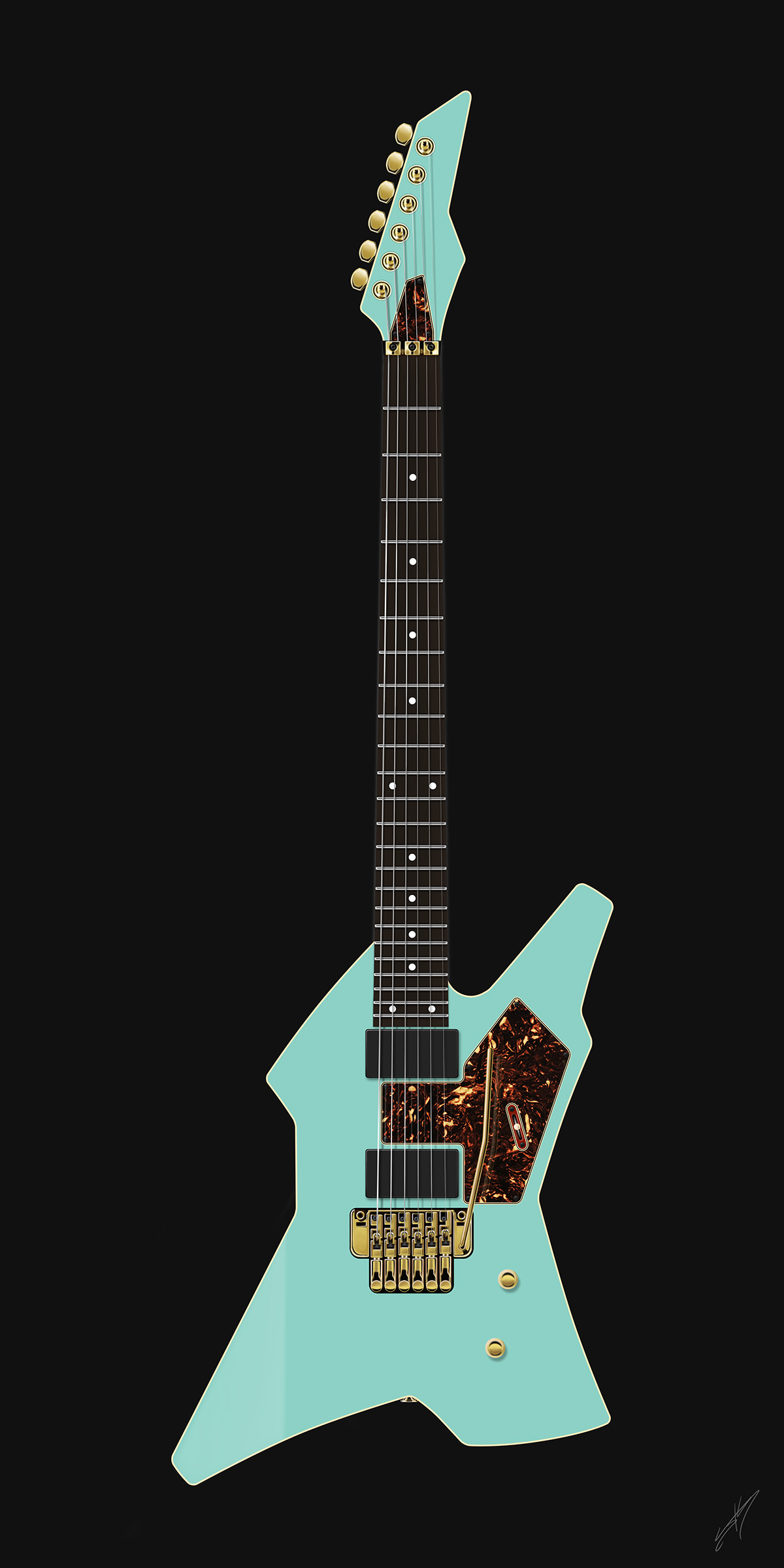 guitar guitars design concept shred rock jam sketch rendering