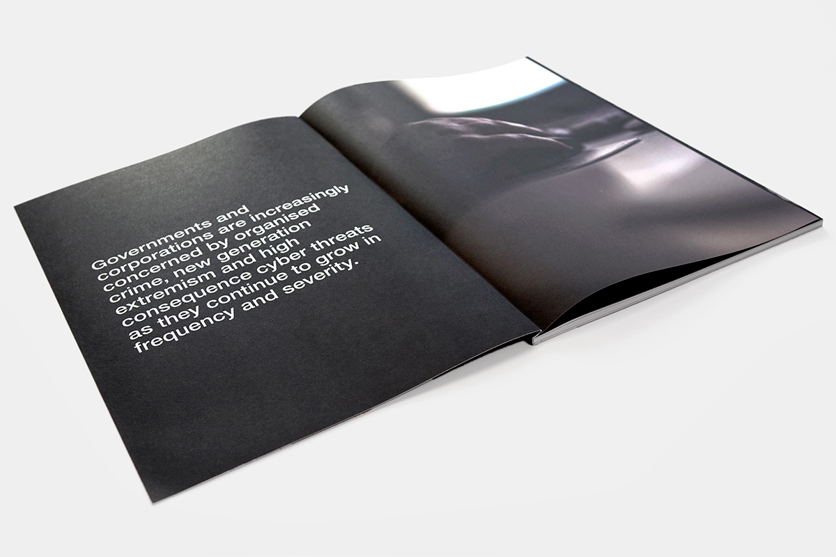 annual report crime corporate Booklet book magazine report business black NZ simple clean modern subtle black and white