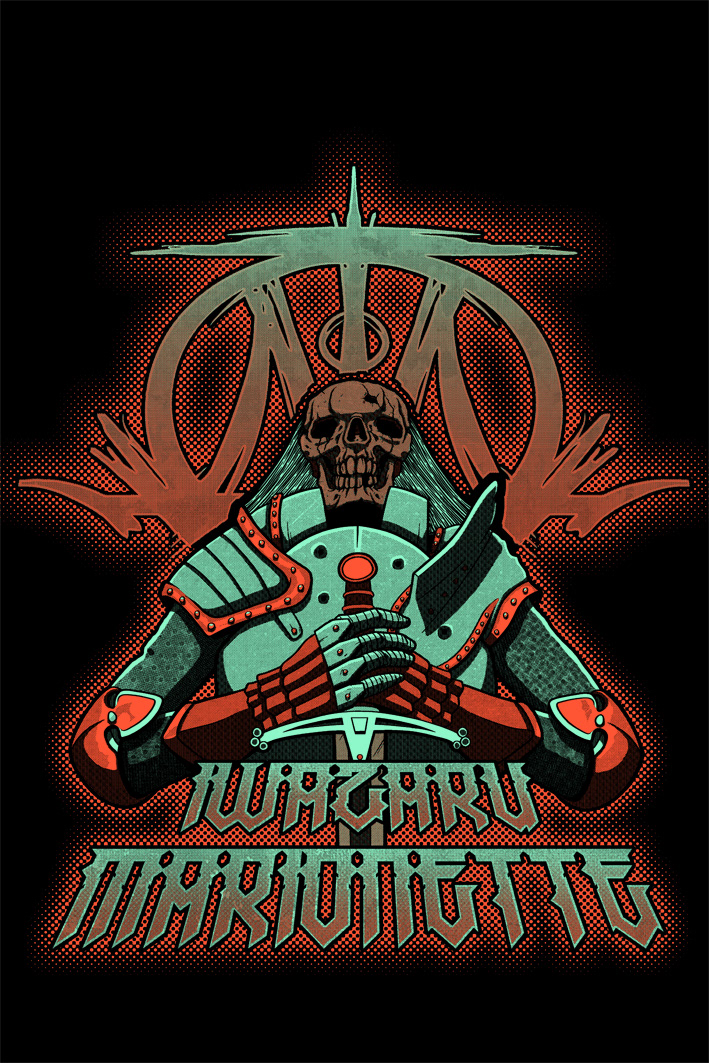 skull shirt screenprint logo design