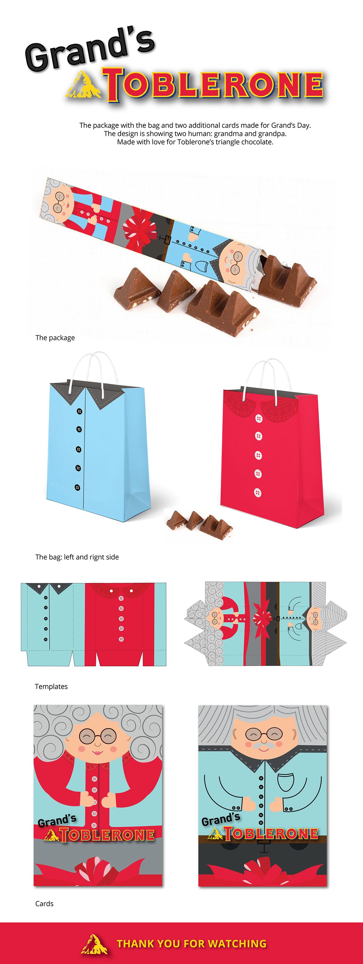 toblerone chocolate package bag visualisation