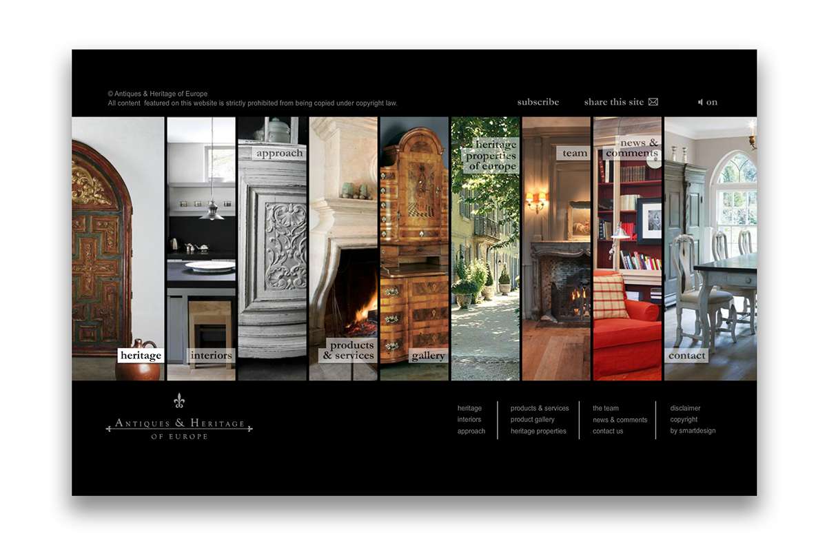 Graphic Desig interactive media Furniture Website interior design web