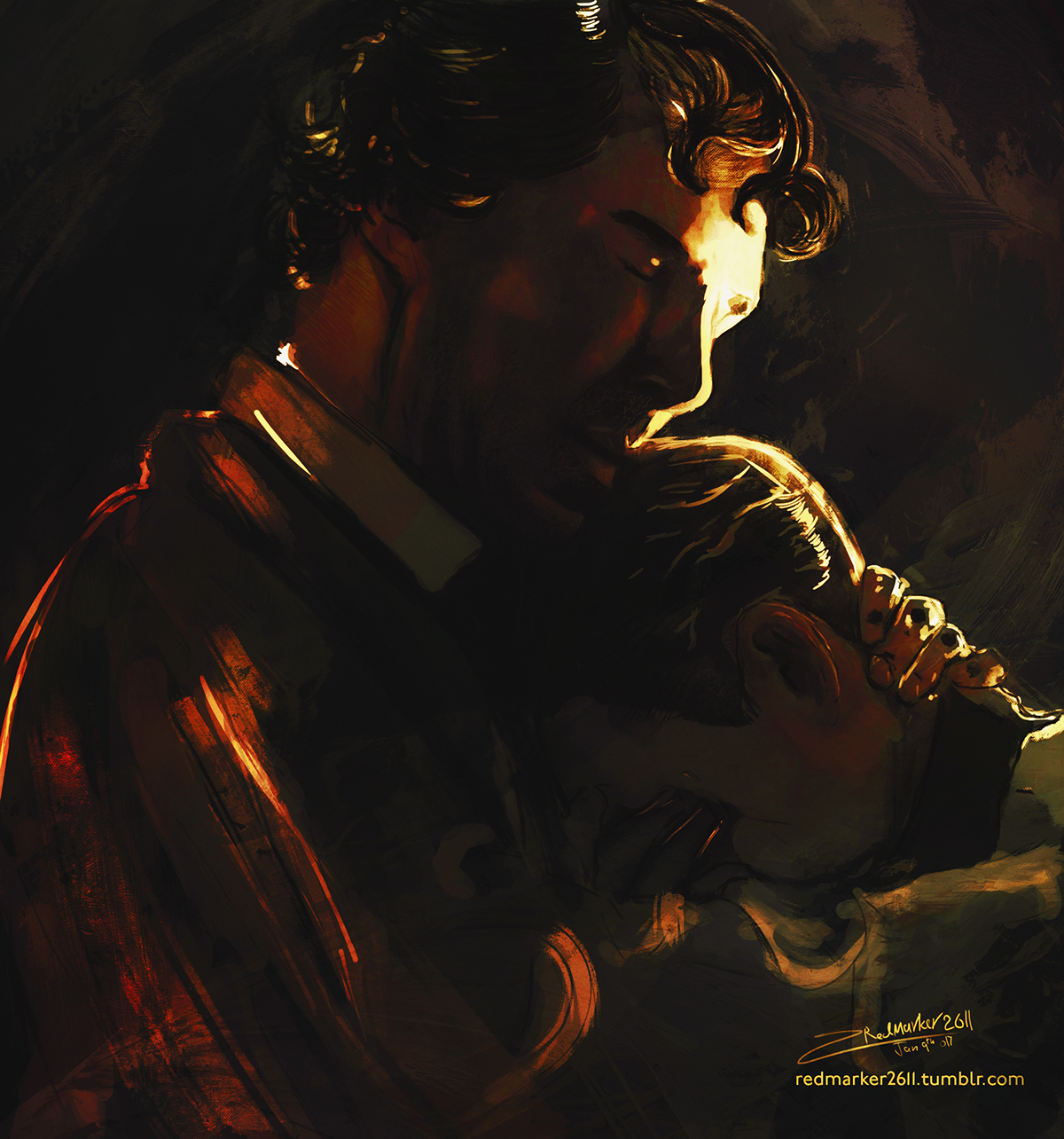 tv Sherlock warmth bbc sherlock Fan Art made with wacom digital painting #feels Fandom Arts