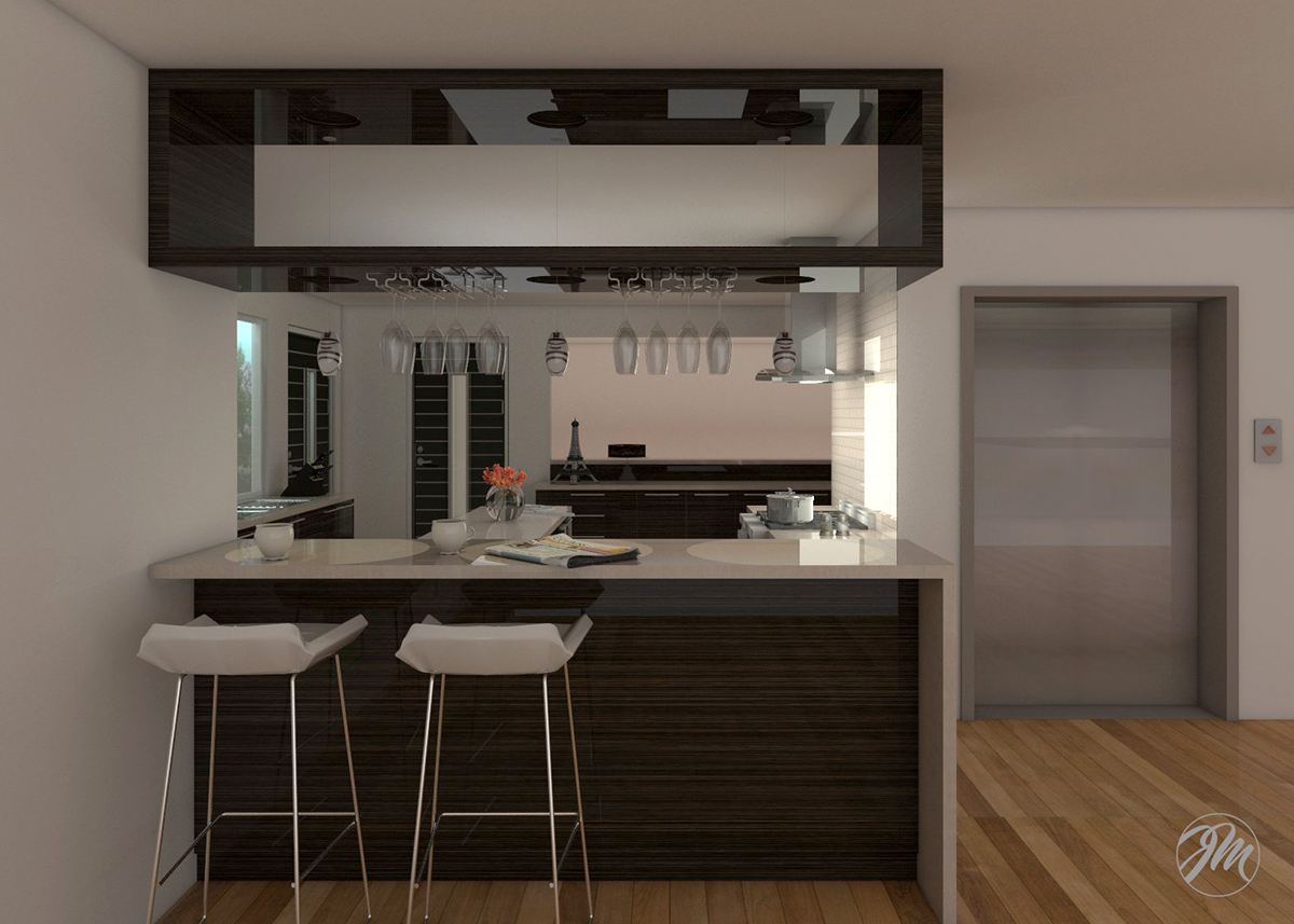 kitchen design interiors 3D