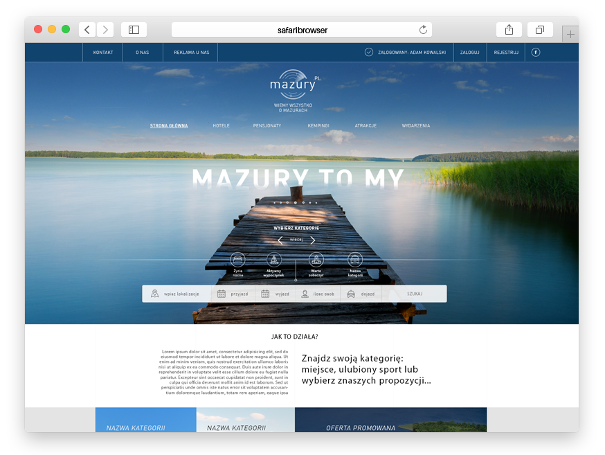 Website logo Mazury mazury.pl thomasonline.pl thomasonline