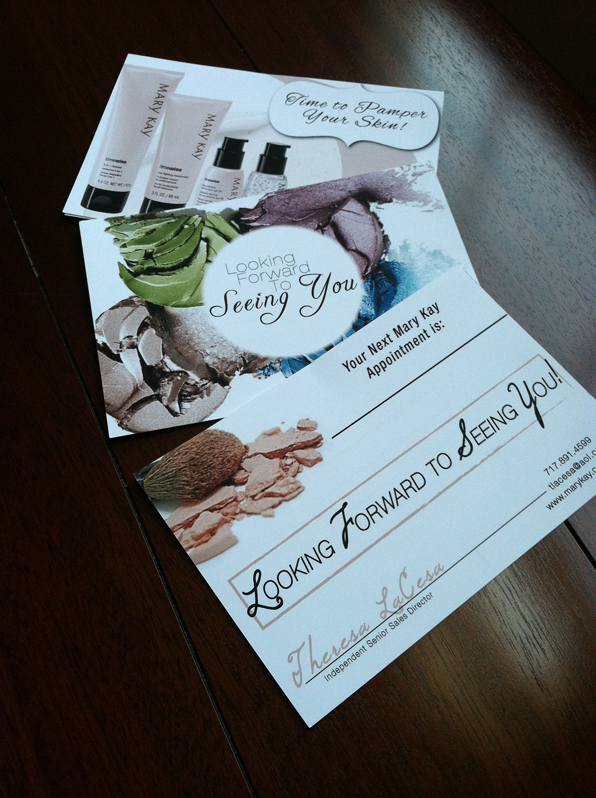 print postcard Appointment Reminder double sided Mary Kay direct sales