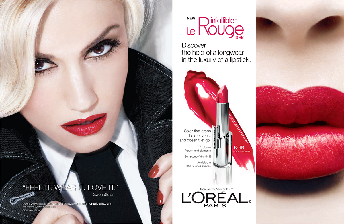 Loreal beauty infallible lipgloss longwear lipstick mascara voluminous