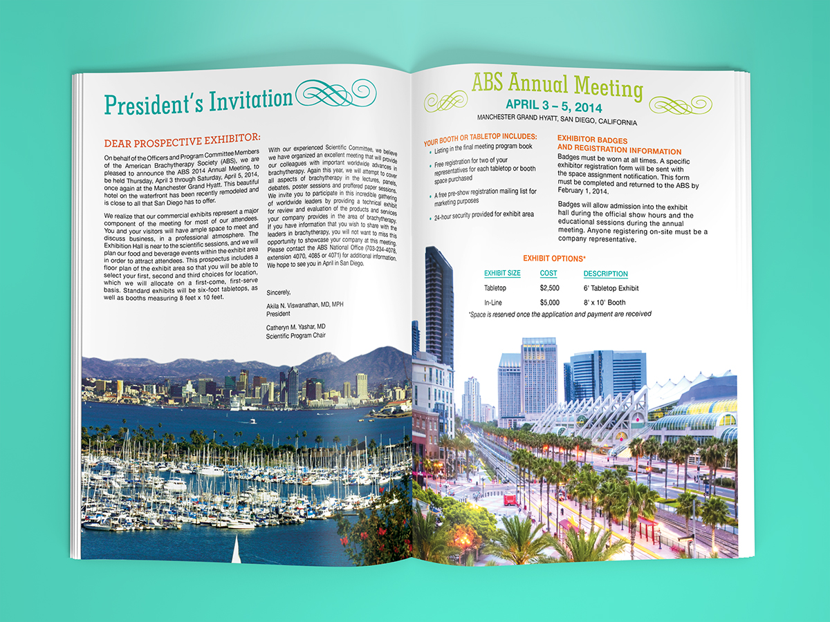 San Diego brochure Program California Cali Annual Meeting meeting conference Style graphics art arts clean Retro book