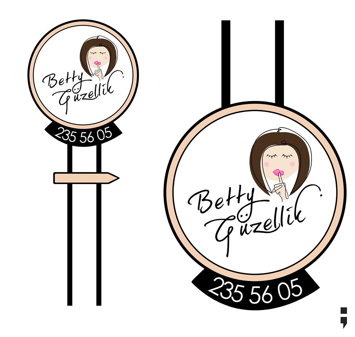 logo Logotype coiffeur beauty Betty women care