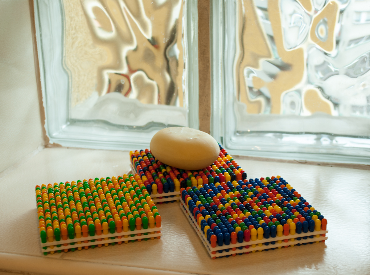 soap dish soap holder plastic ornaments toys Pixel art
