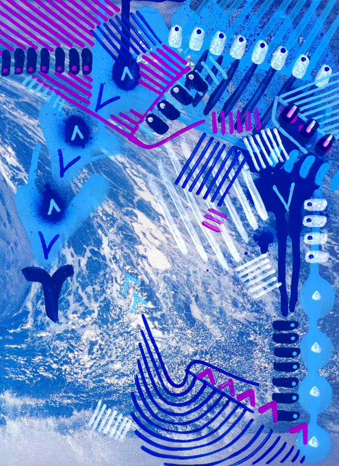 Surf bigwave abstract poster paint spray magazine photo