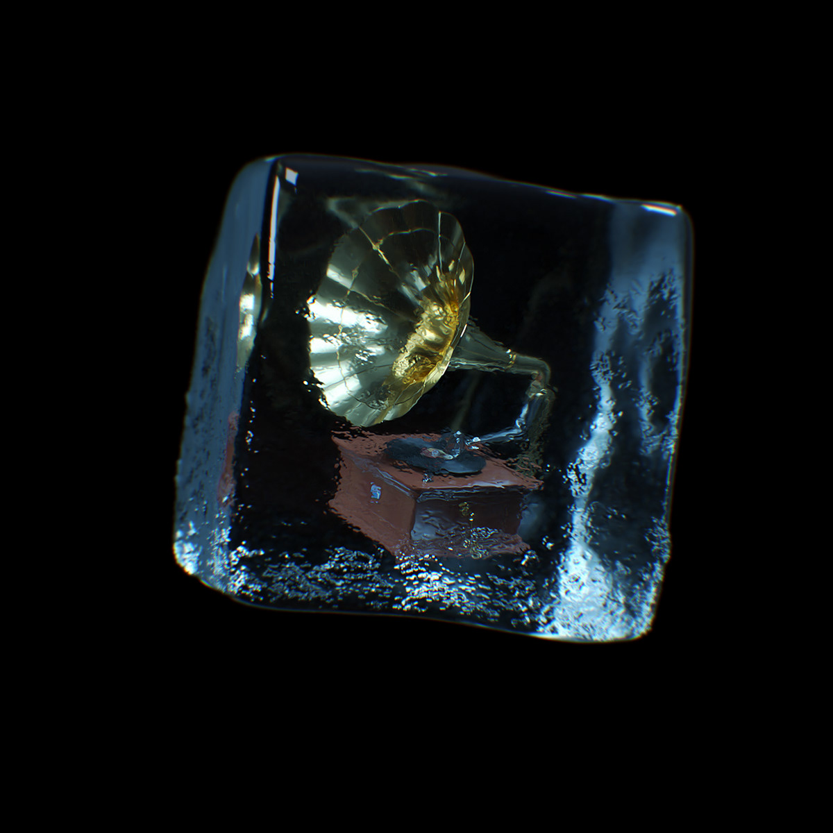 3D cinema 4d concept FREEZE frozen ice objects octane Realism Render