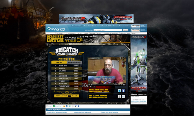 augmented reality Deadliest Catch Discovery Channel
