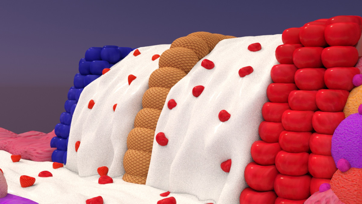 3D 3dmodelling   3dsmax first project fresh Fruit modern Render visualization