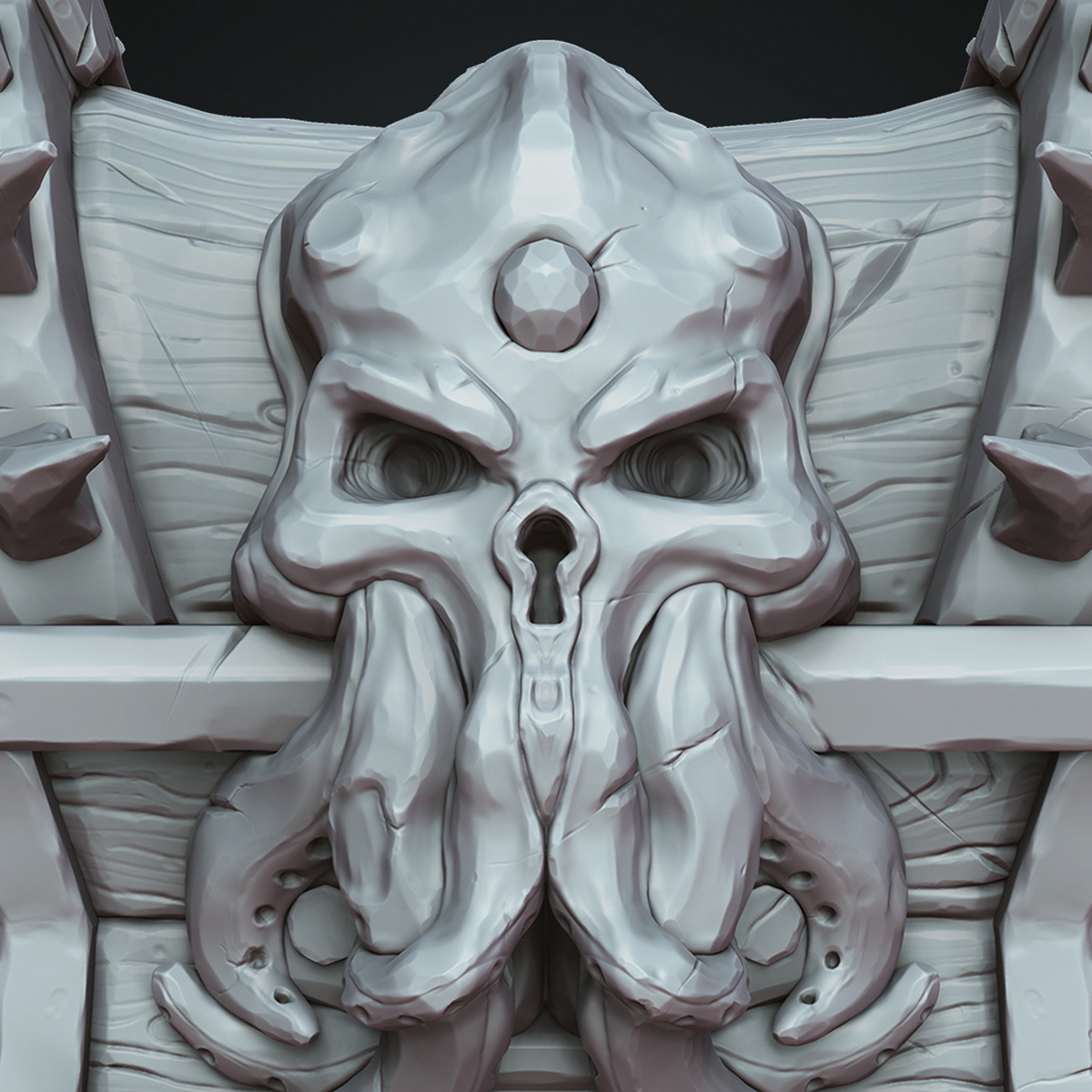 chest zbrush cthulhu cthulhu chest darksiders style environment concept fantasy game props stylized chest stylized chest concept treasure chest