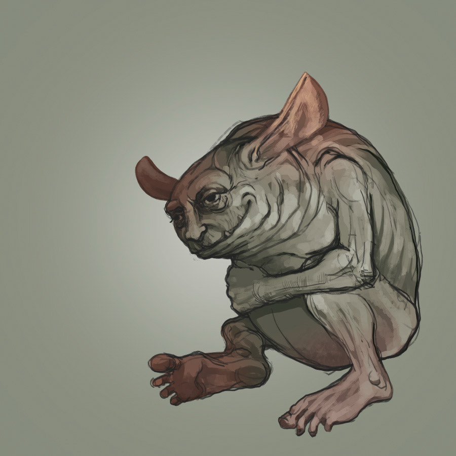 creature  little monster  gnome  Illustration  filip kuźniarz