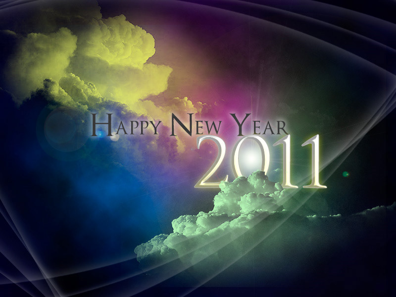 happy new year 2011 background