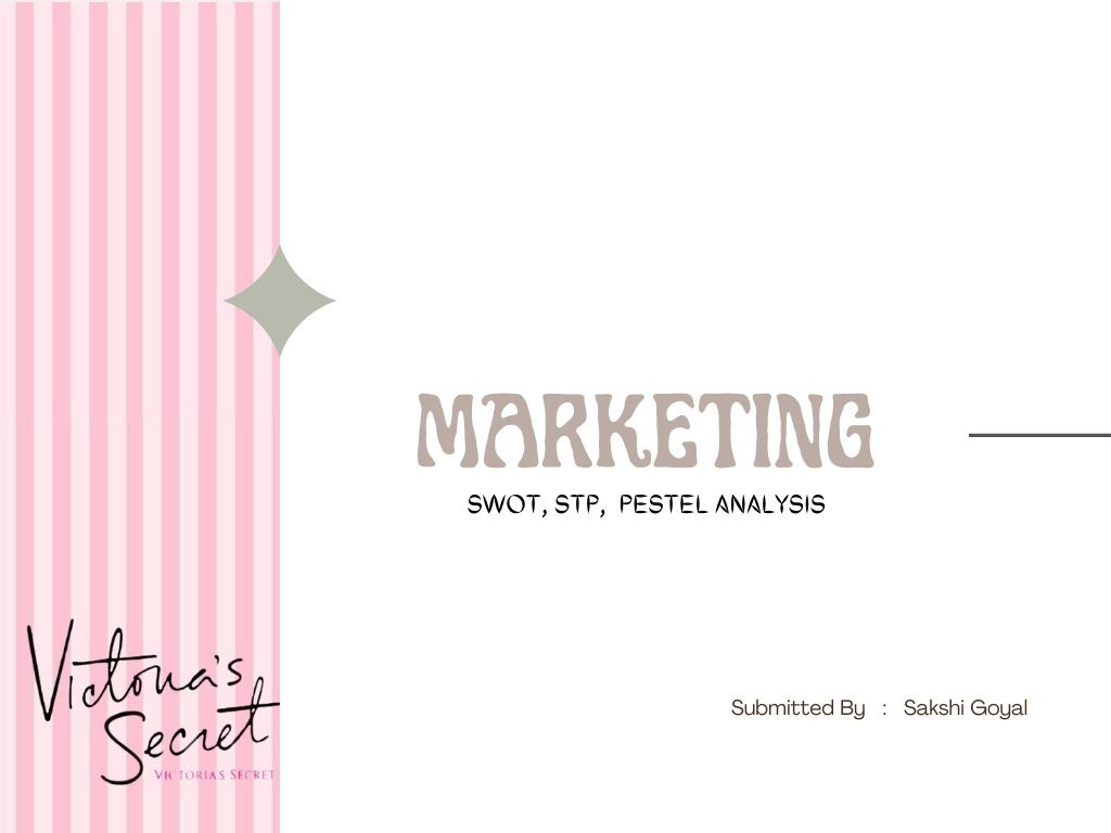 brand identity business company Market analysis marketing   Pestel presentation STP swot analysis Victoria's Secret