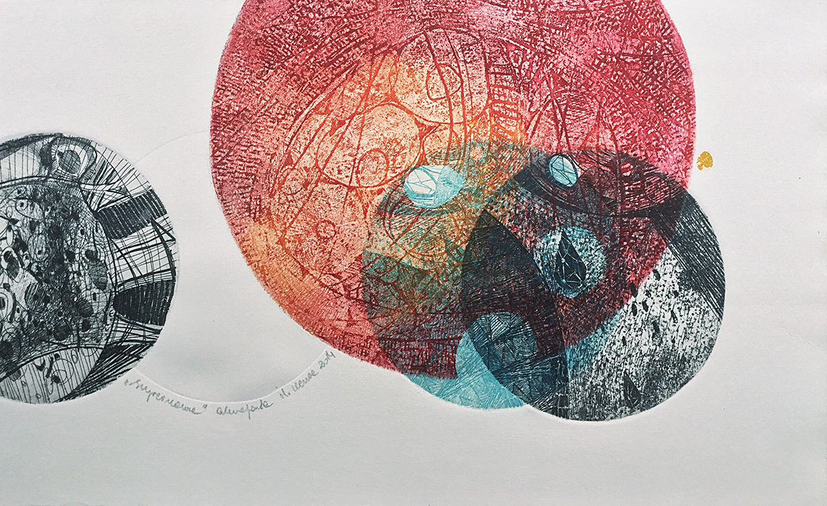 etching universe cosmos colorful
